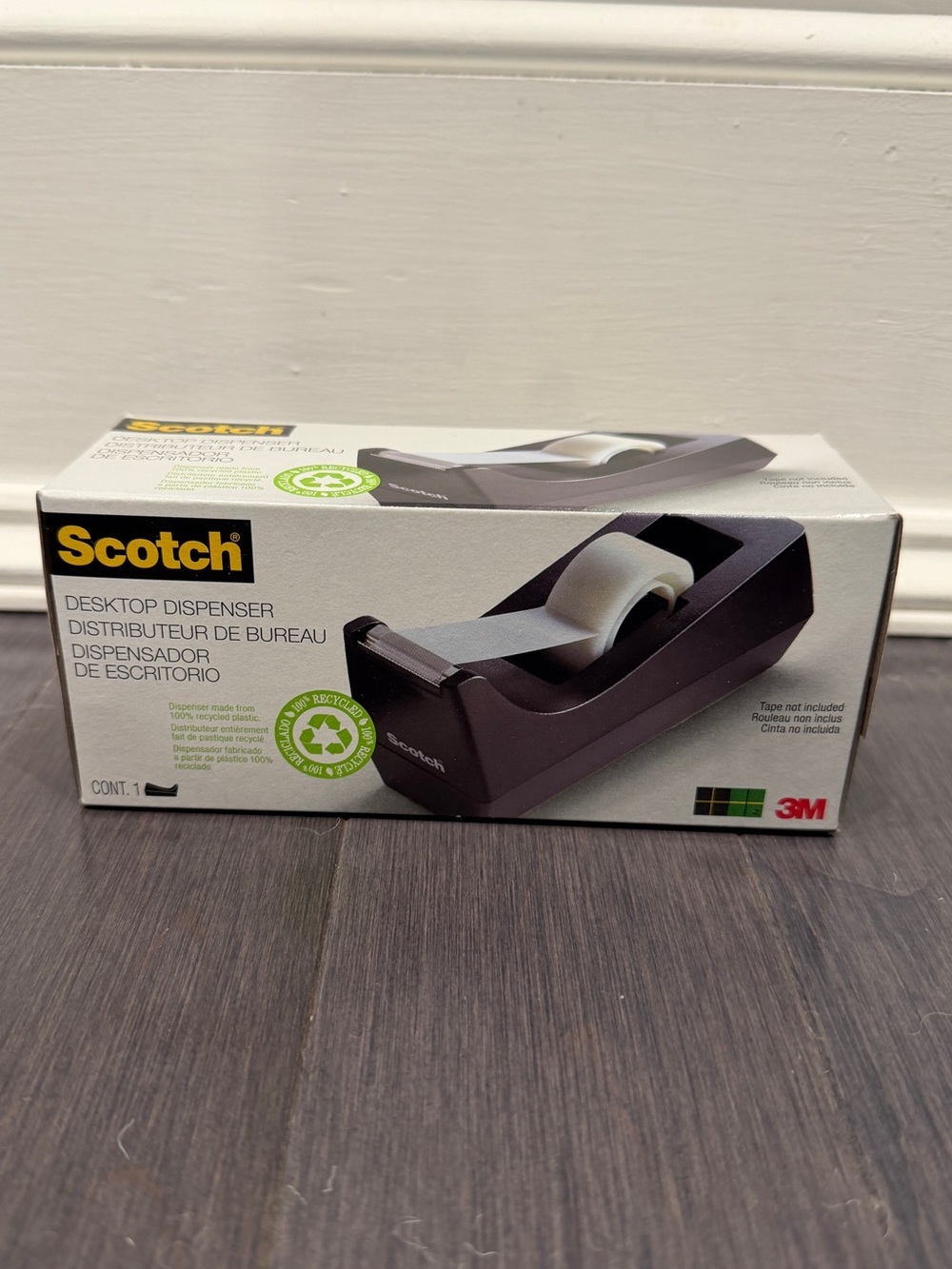 NWT Scotch Black Desktop Tape Dispenser by 3M Home Office